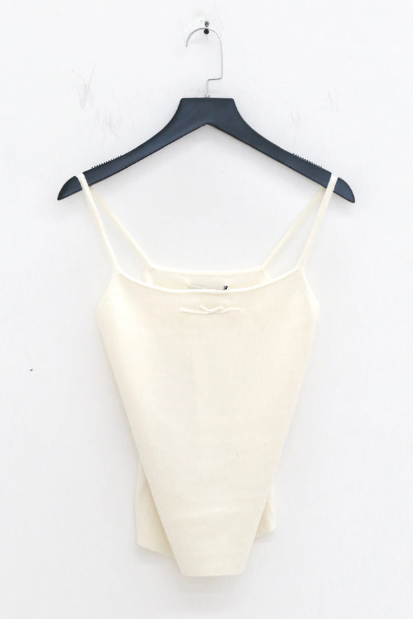 SWAYING 25 Autumn and Winter Knot Cashmere Camisole SW-SW25AW1T03C1S2-BAI White